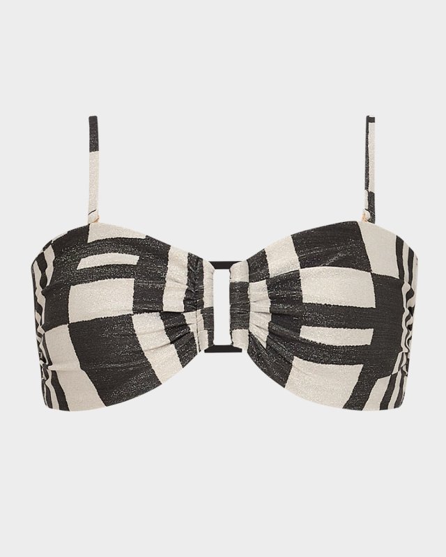 Barcelona Shimmer Puzzle Bandeau Bikini Top